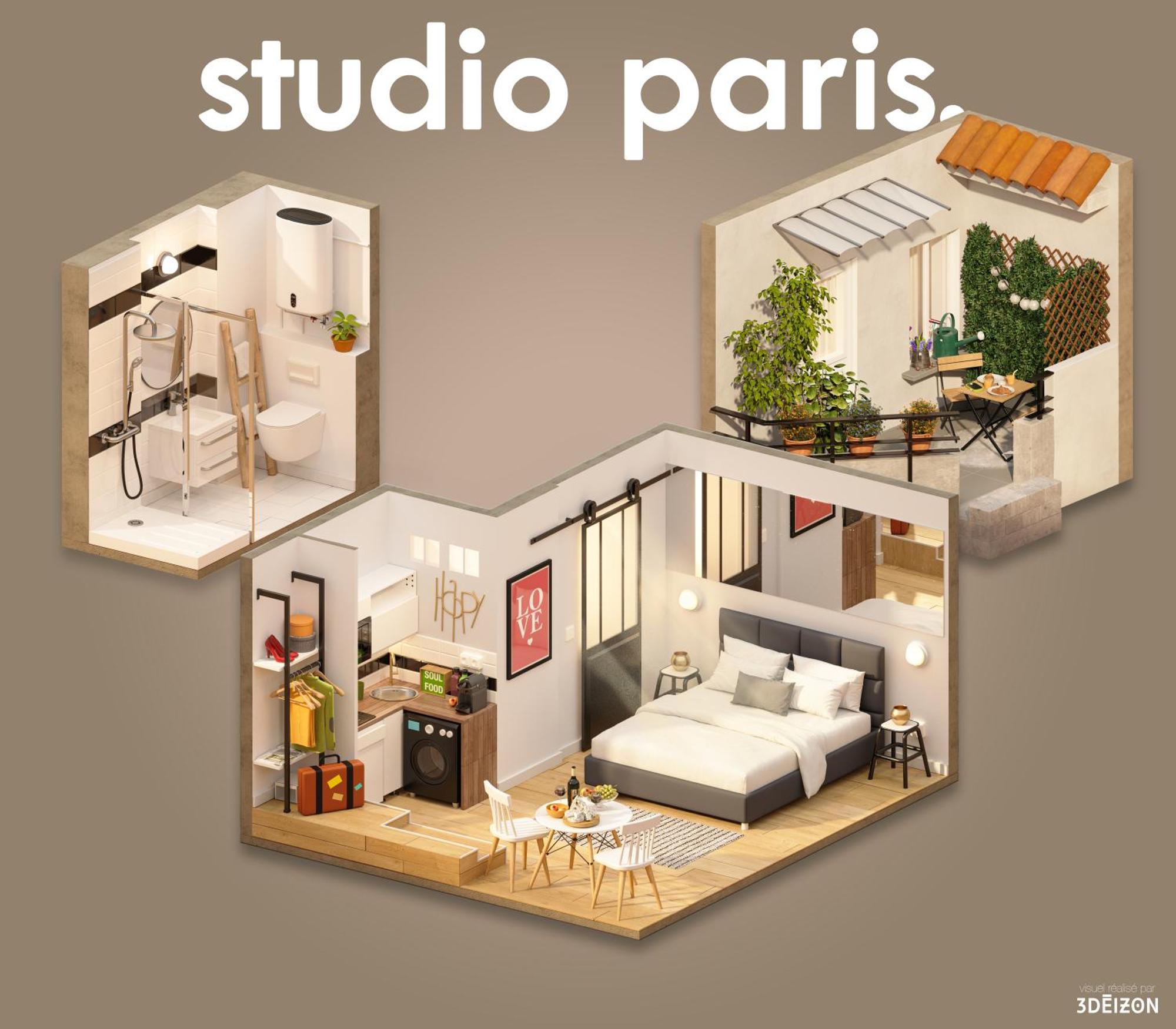 Studio Terrasse Privee 5 Min To Eiffel Tower Paris Luaran gambar